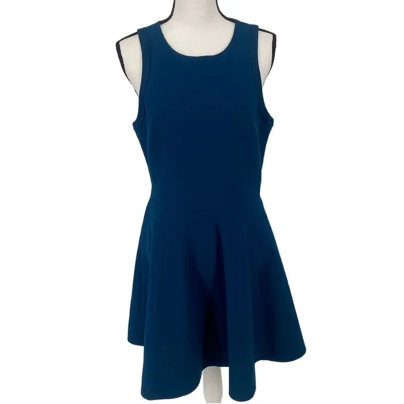 Cinq à Sept Teal/Deep Green Sleevless A Line Dress - Picture 3 of 6